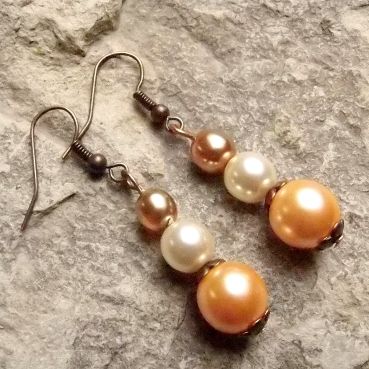 Meruňky a čokoláda - náušnice