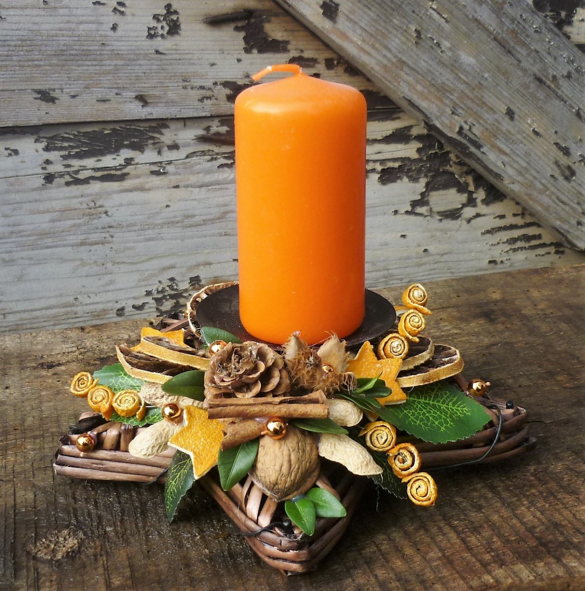 vánoční hvězda - oranžová