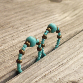 S tyrkenitem ve zlaté - sada prstenů