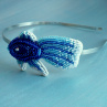 Rybičková - čelenka do vlasů s lapis lazuli