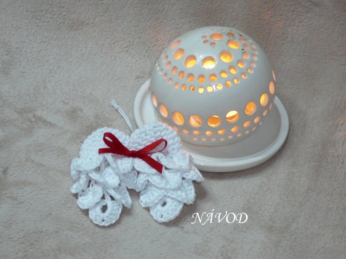 Háčkovaná andělská křídla - NÁVOD