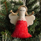Vánoční Andělka s copánky ... na stromeček ...