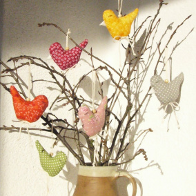 Ptáček  MALÝ - Jarní dekorace - různé barvy