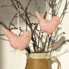 Ptáčci velký a malý - Jarní dekorace růžička