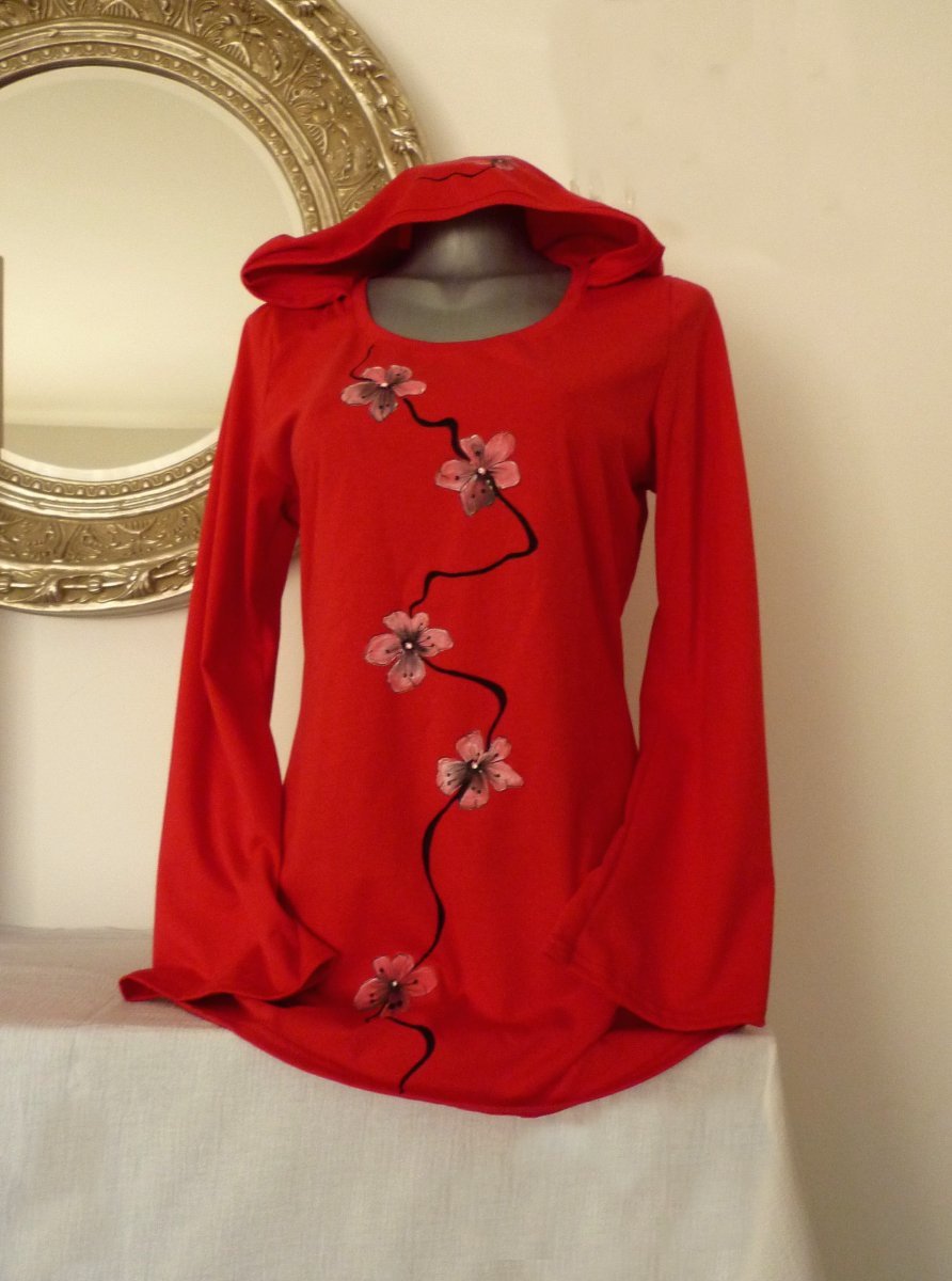 Tunika  s maxikapucí v.4XL a 5XL