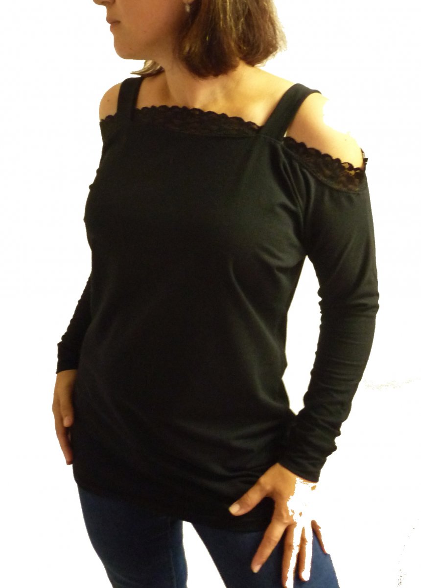 Triko na ramínka s krajkou...(XXL  a 3XL)