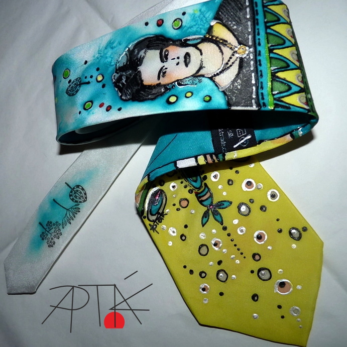 Hedvábná KRAVATA, "FRIDovÁ"