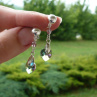 Crystal VL Swarovski srdce - klipsové náušnice
