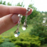 Crystal VL Swarovski srdce - klipsové náušnice