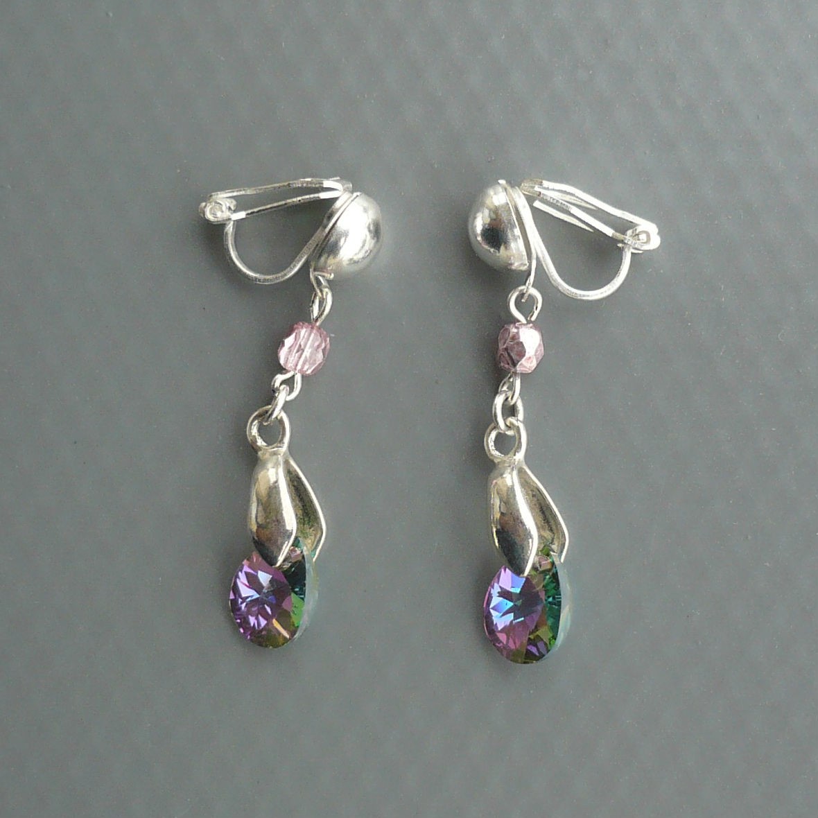 Crystal paradise shine slzy - klipsové náušnice