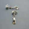 Béžové Swarovski slzy - klipsy