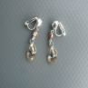 Béžové Swarovski slzy - klipsy