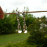 Béžové Swarovski slzy - klipsy
