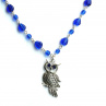 Modrý dlouhý náhrdelník se sovou II.