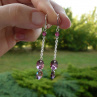 Crystal Lilac Shadow Swarovski oválky - řetízkové