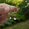 Crystal Lilac Shadow Swarovski oválek - náušnice