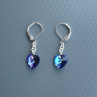 Crystal Helio náušnice Swarovski srdíčka