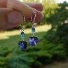 Crystal helio Swarovski srdce - náušnice