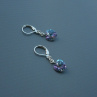 Crystal Vitrail light náušnice Swarovski srdíčka