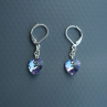 Crystal Vitrail light náušnice Swarovski srdíčka