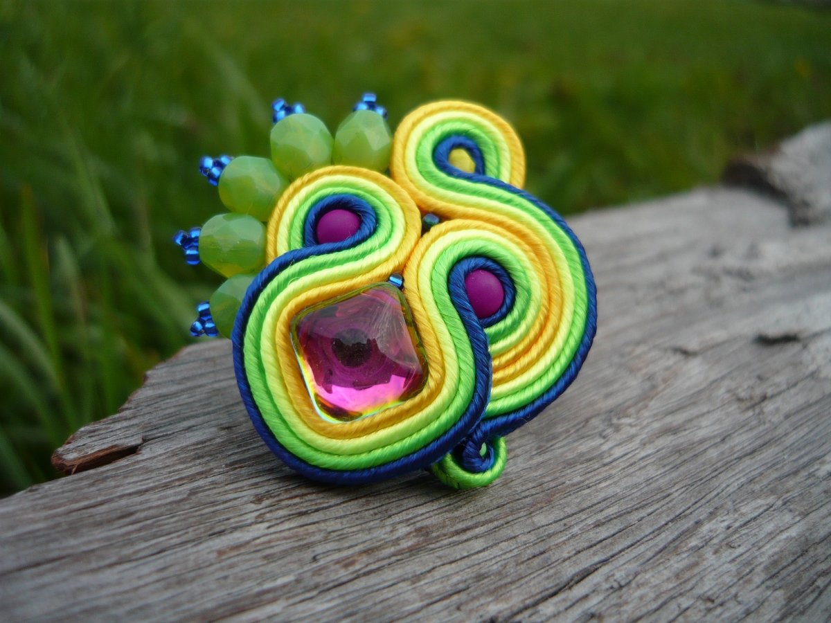 Soutache prsten Magical Tropical Fruits