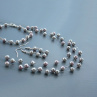 Šedé perličky s nádechem růžové náhrdelník+náušnic
