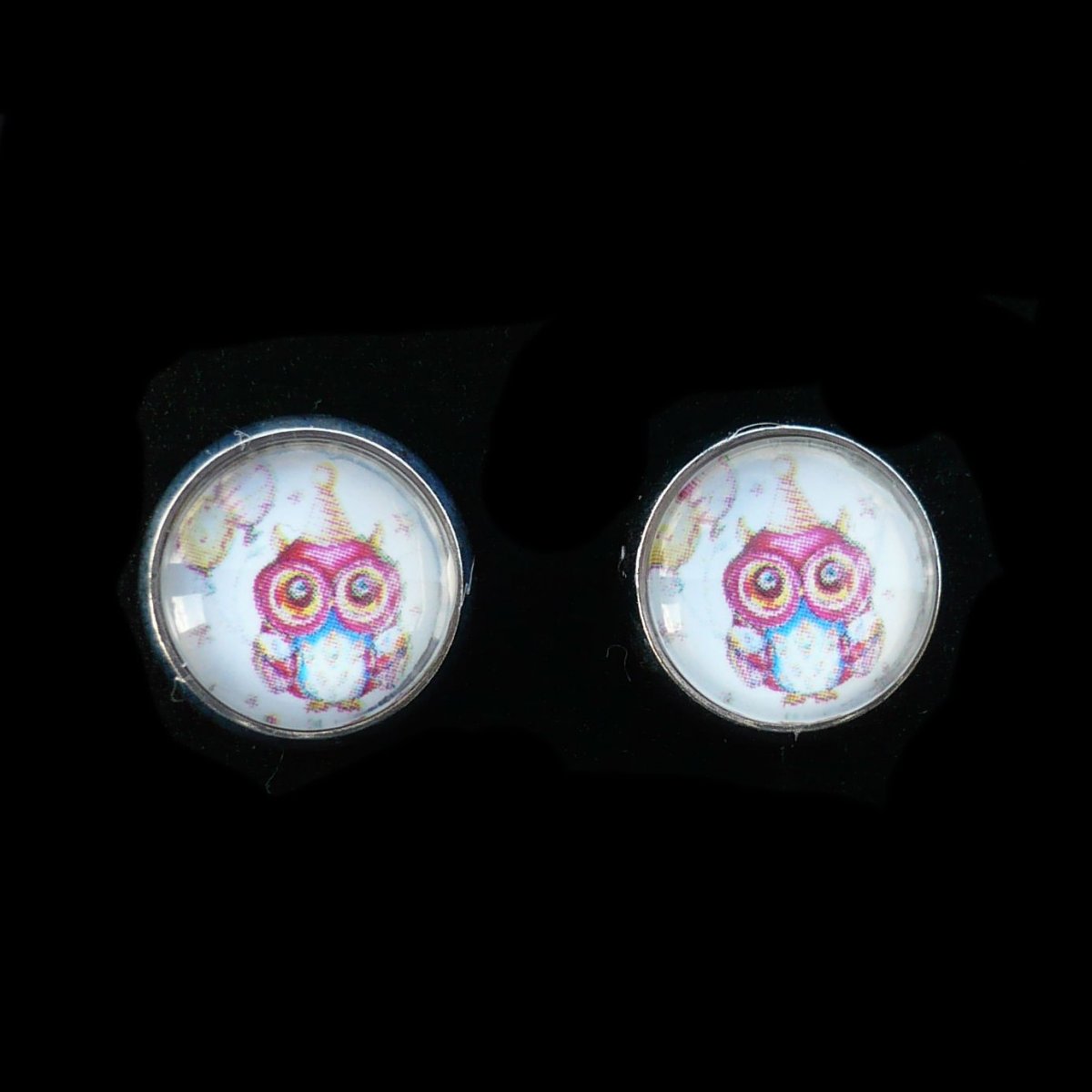 Oslavující sovička - náušnice pecky