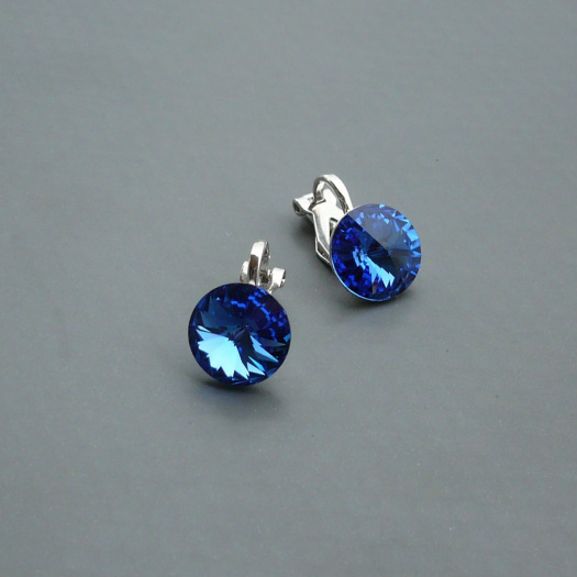 Swarovski saphire a klipsy antialergické zapínání