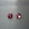 Swarovski crystal antique pink a klipsy antialerg