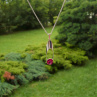 Fuchsia Swarovski - ovál přívěsek na nerez řetízku