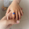 Majestic blue Swarovski dětský antialergický prstýnek