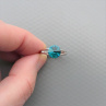 Blue zircon Swarovski antialergický prstýnek