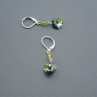 Crystal sahara Swarovski srdíčka - náušnice