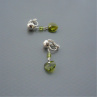 Olivine Swarovski srdce - klipsy