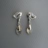 Light silk Swarovski srdce - klipsy