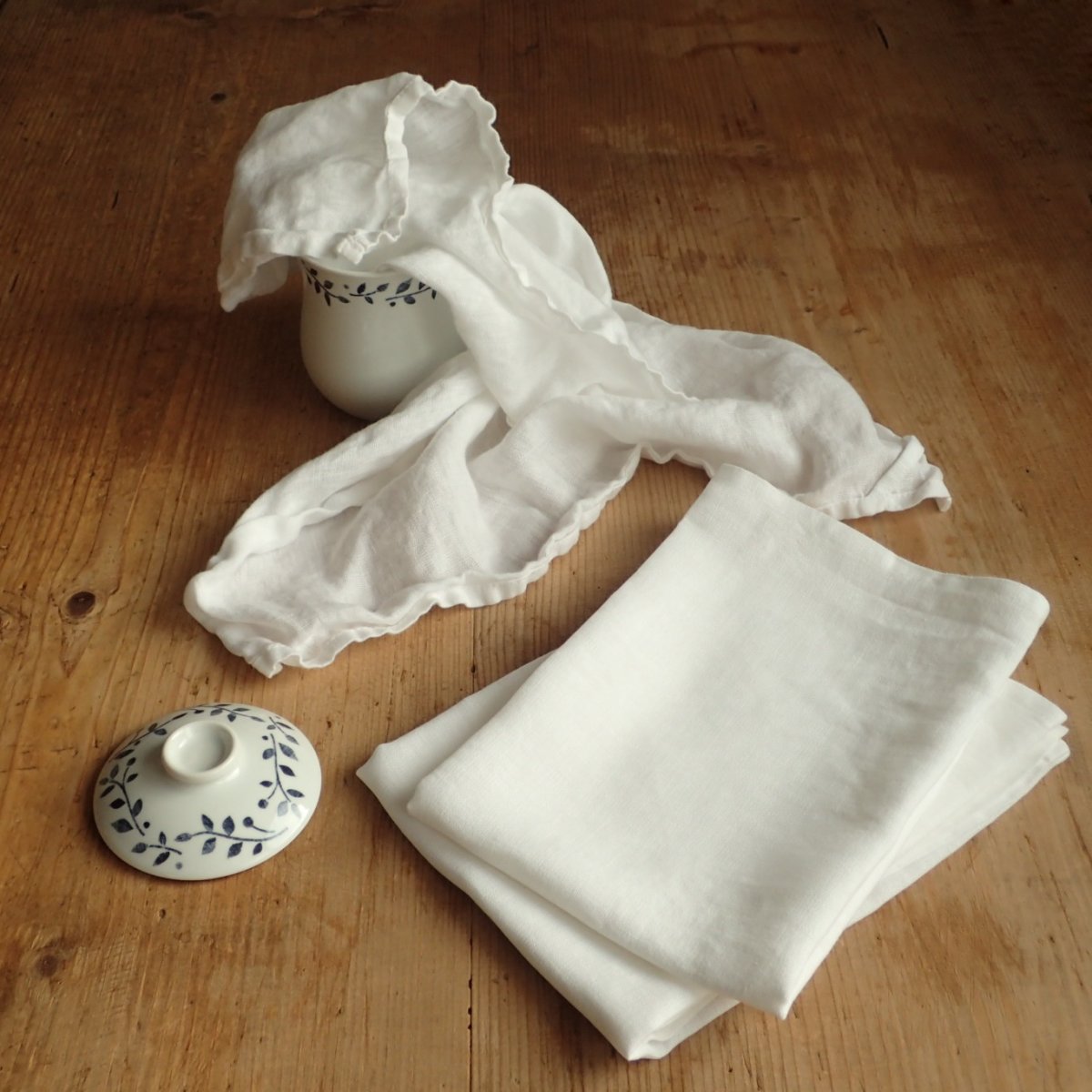 Utěrka lněná bílá