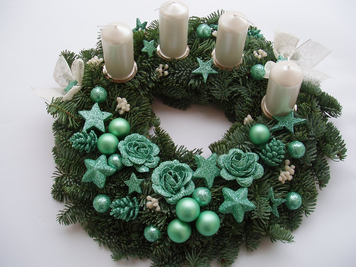 Adventní věnec-zelený