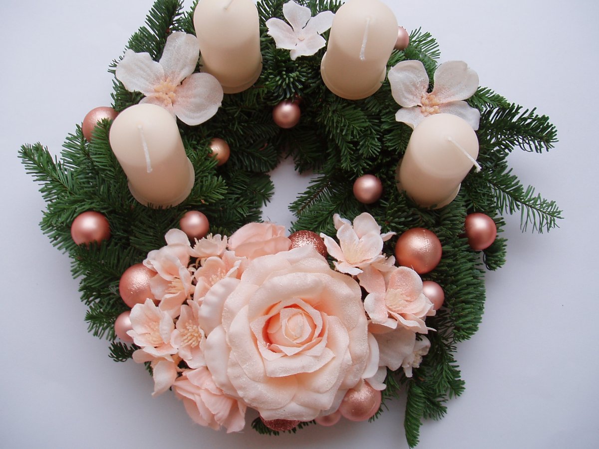 Adventní věnec-lososový 