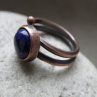 Měděný prsten -lapis-lazuli