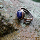 Měděný prsten -lapis-lazuli
