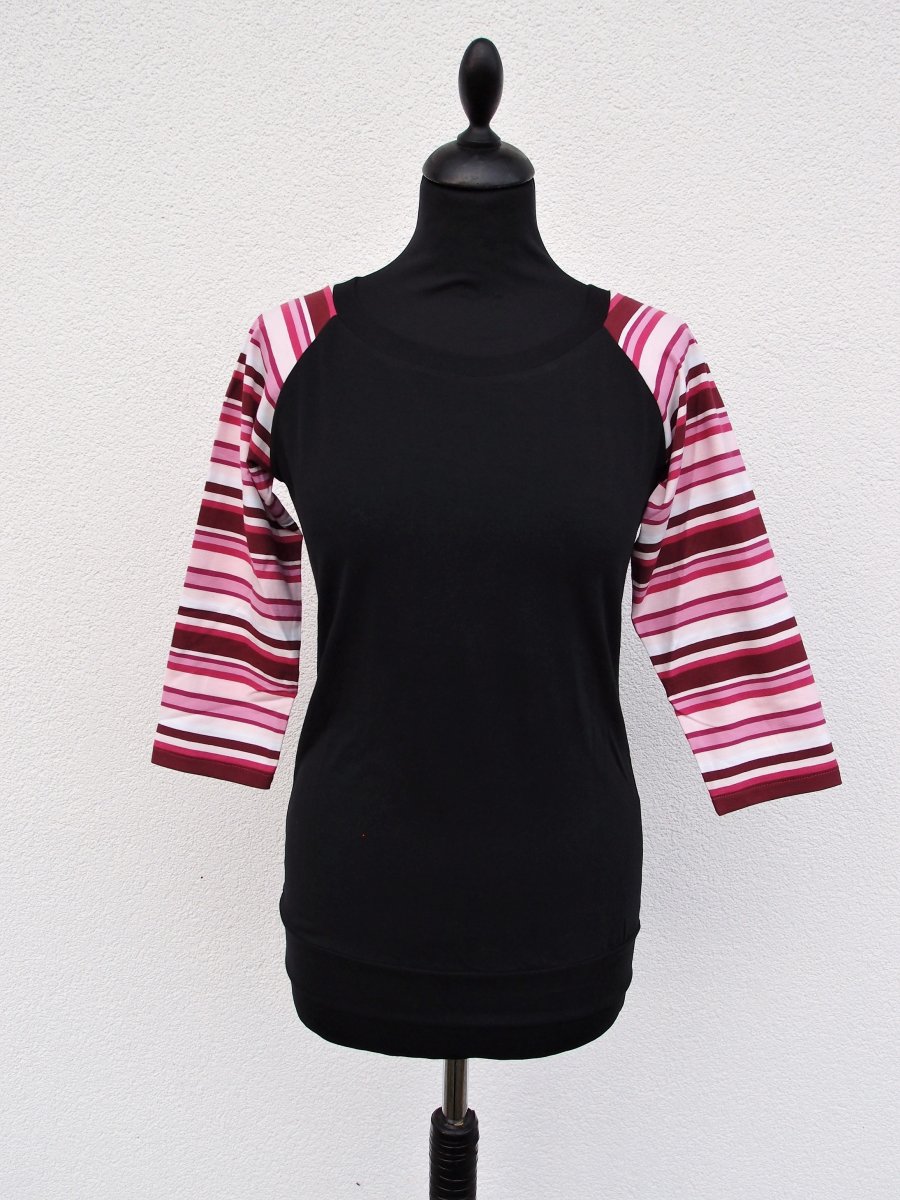 ČERNÉ S PROUŽKY (S) - dámské tričko