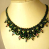 Smaragdový plesový náhrdelník - chir. ocel