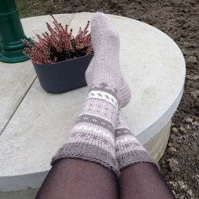 Vlněné ponožky s norským vzorem