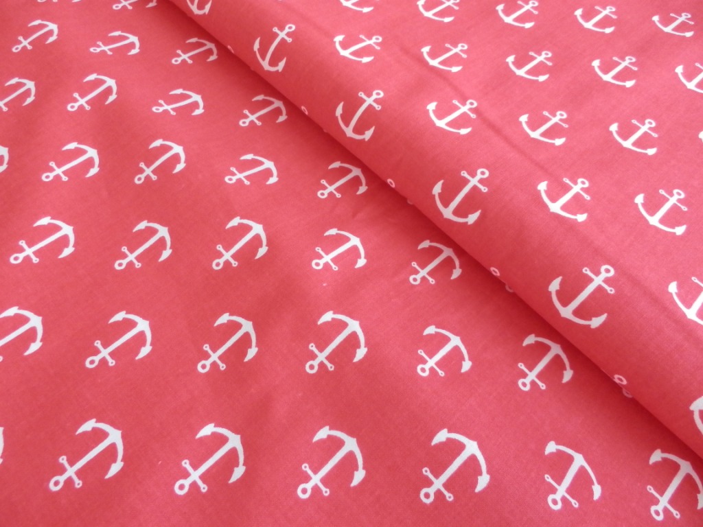 Bílé kotvy na červené