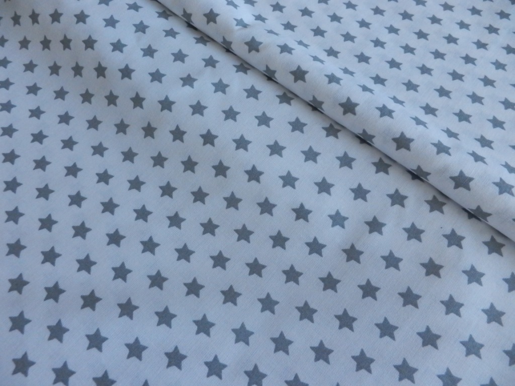 Šedé menší hvězdičky na bílé