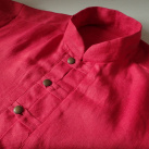 Červená pánská košile lněná