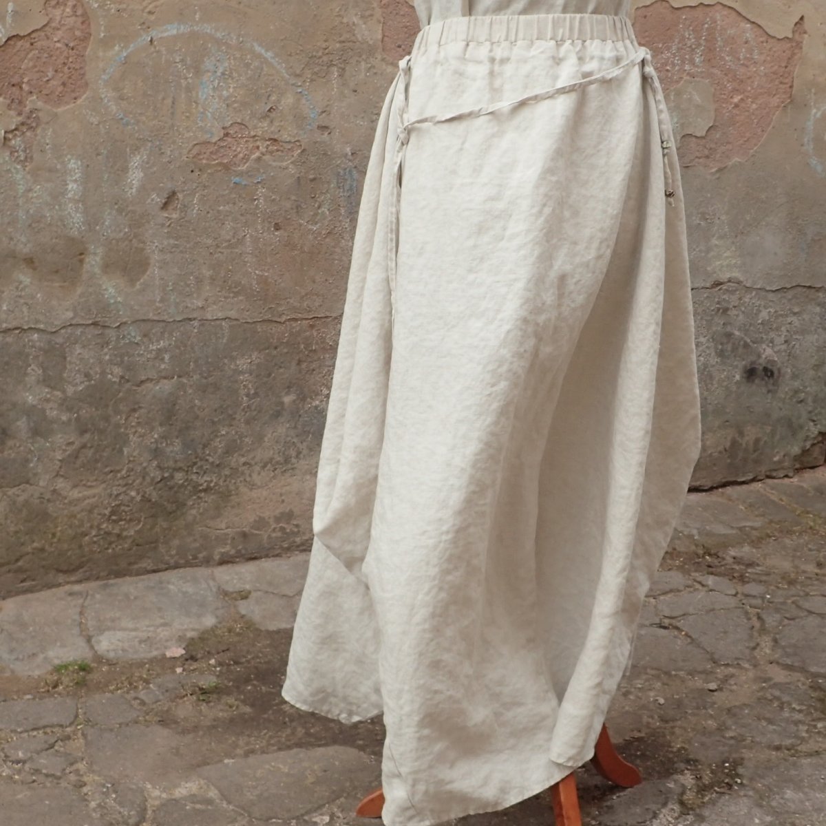 Lněná sukně natural