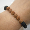 "Láva/Rudraksha" - minerálový náramek