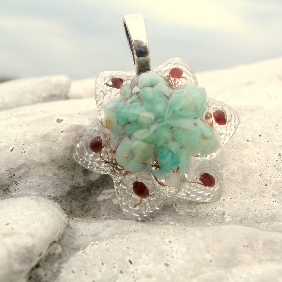 Amazonitový *Květ lotosu*