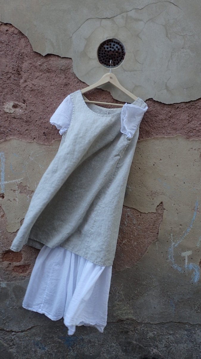 Šaty dvouvrstvé - len a bavlna